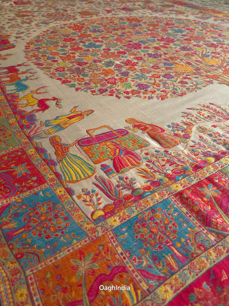 Tree of Life : Authentic Kashmiri Kani Saree