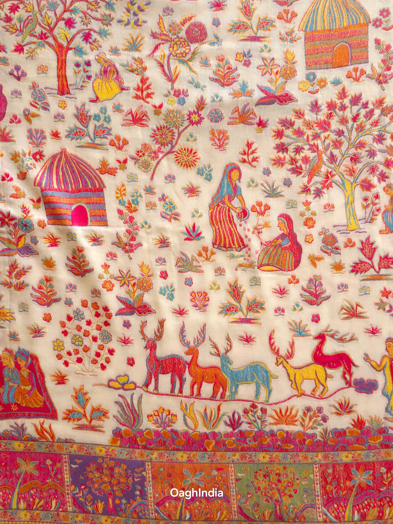 Tree of Life : Authentic Kashmiri Kani Saree
