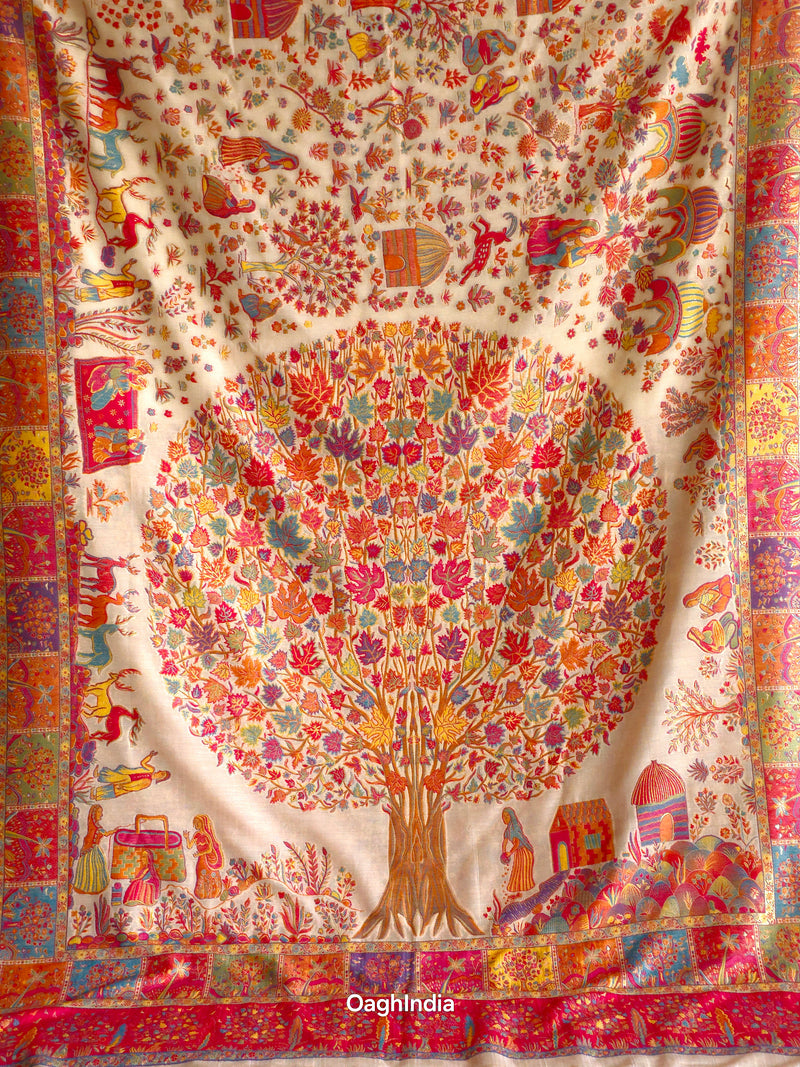 Tree of Life : Authentic Kashmiri Kani Saree