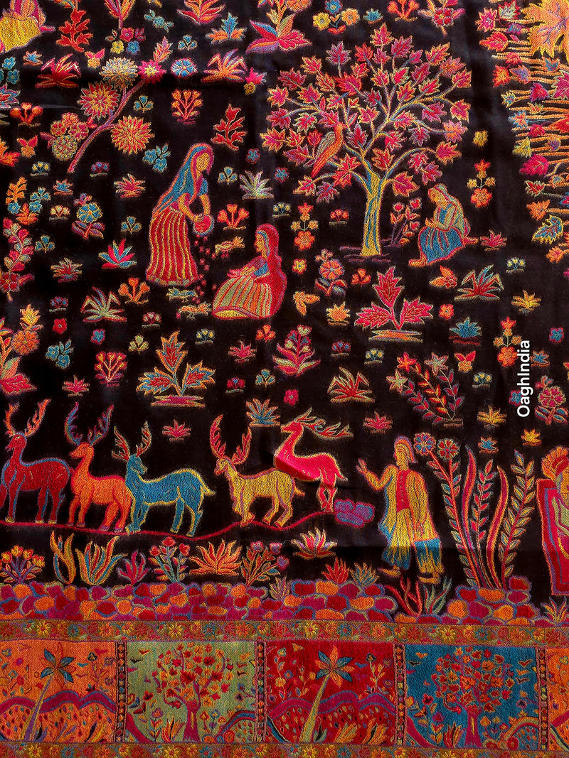 Tree of Life (New Moon) : Authentic Kashmiri Kani Saree