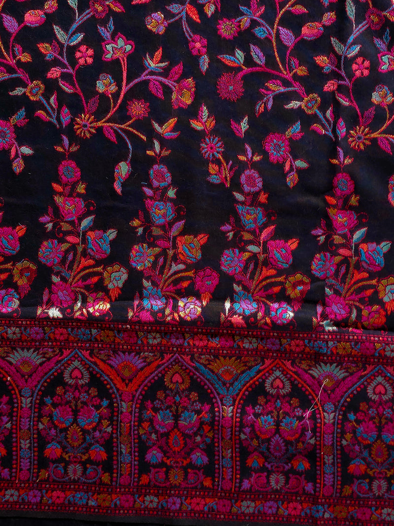 Zunaira (Black) : Authentic Kashmiri Kani Saree