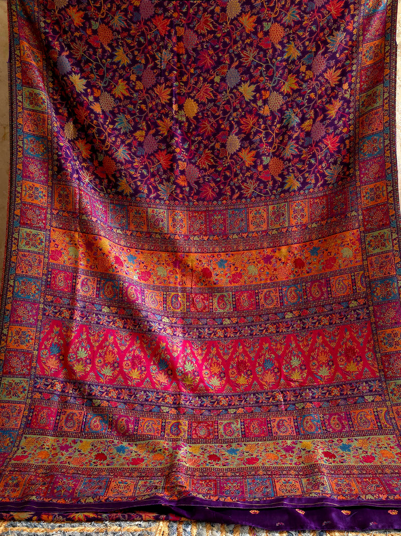 Eshal - Purple (New) : Authentic Kashmiri Kani Saree