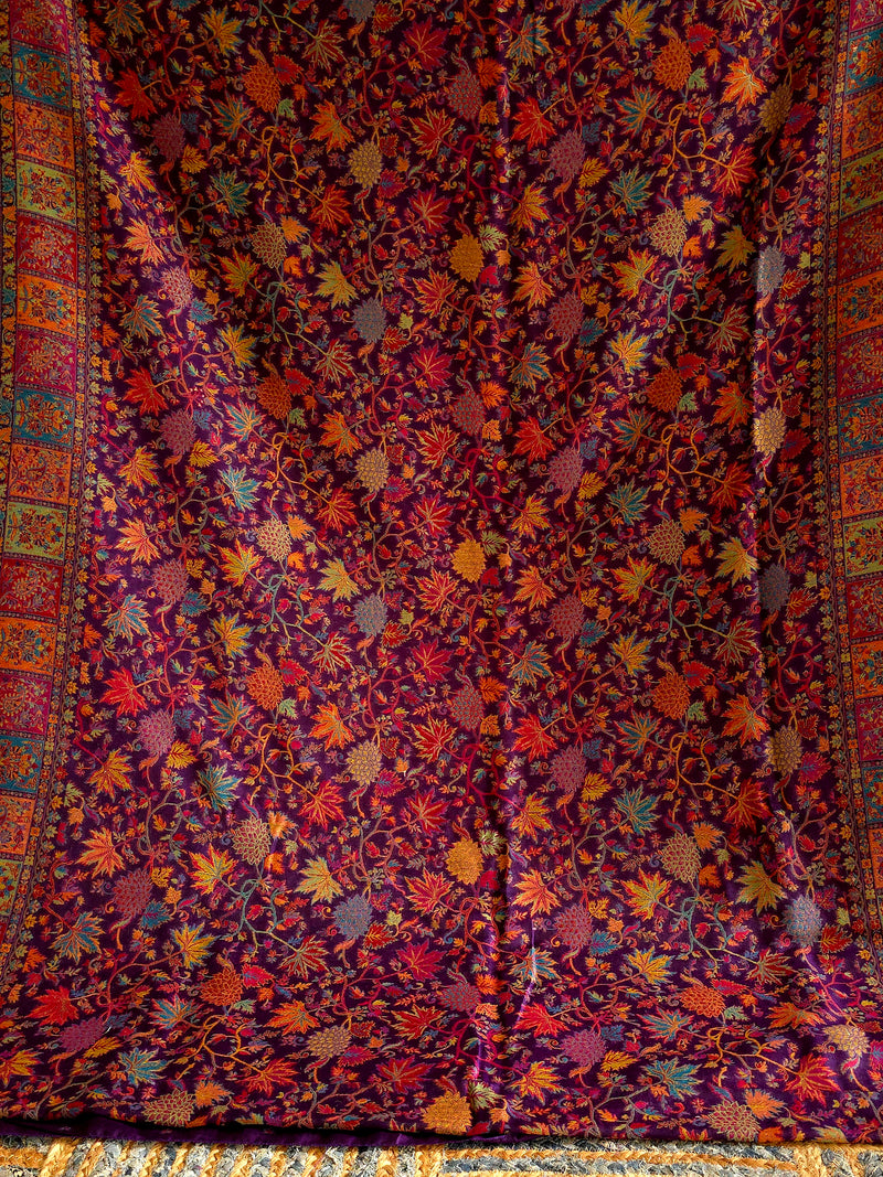 Eshal - Purple (New) : Authentic Kashmiri Kani Saree