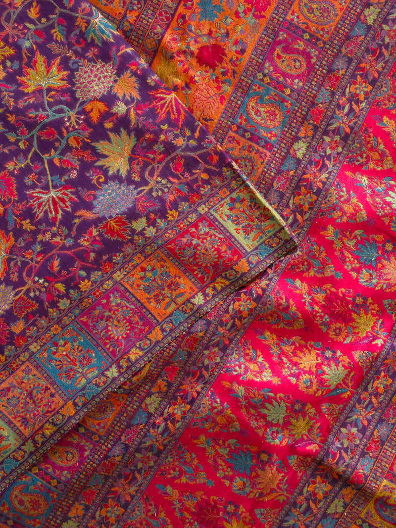 Eshal - Purple (New) : Authentic Kashmiri Kani Saree