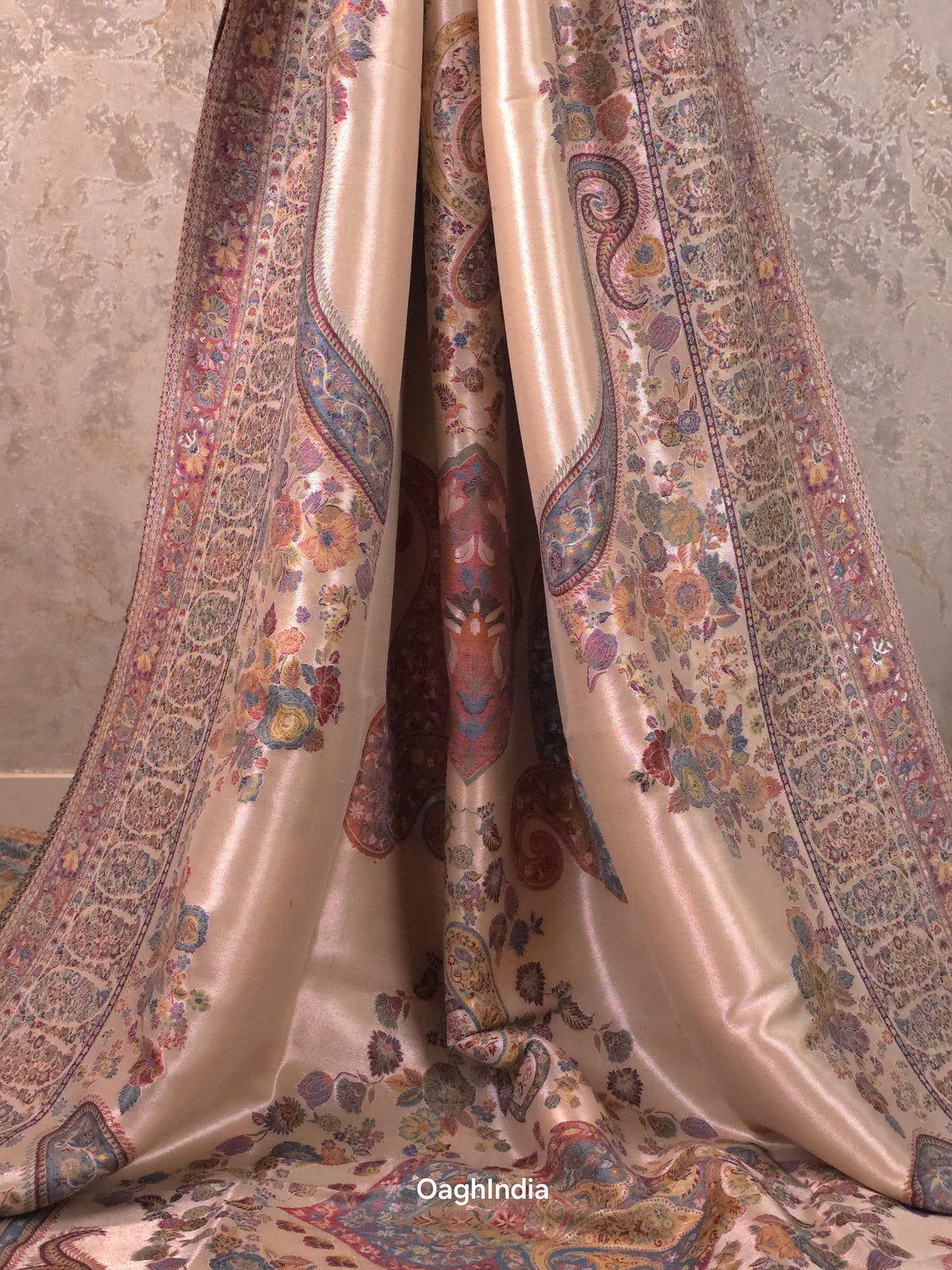 Royal Champagne : Kashmiri Heritage Saree