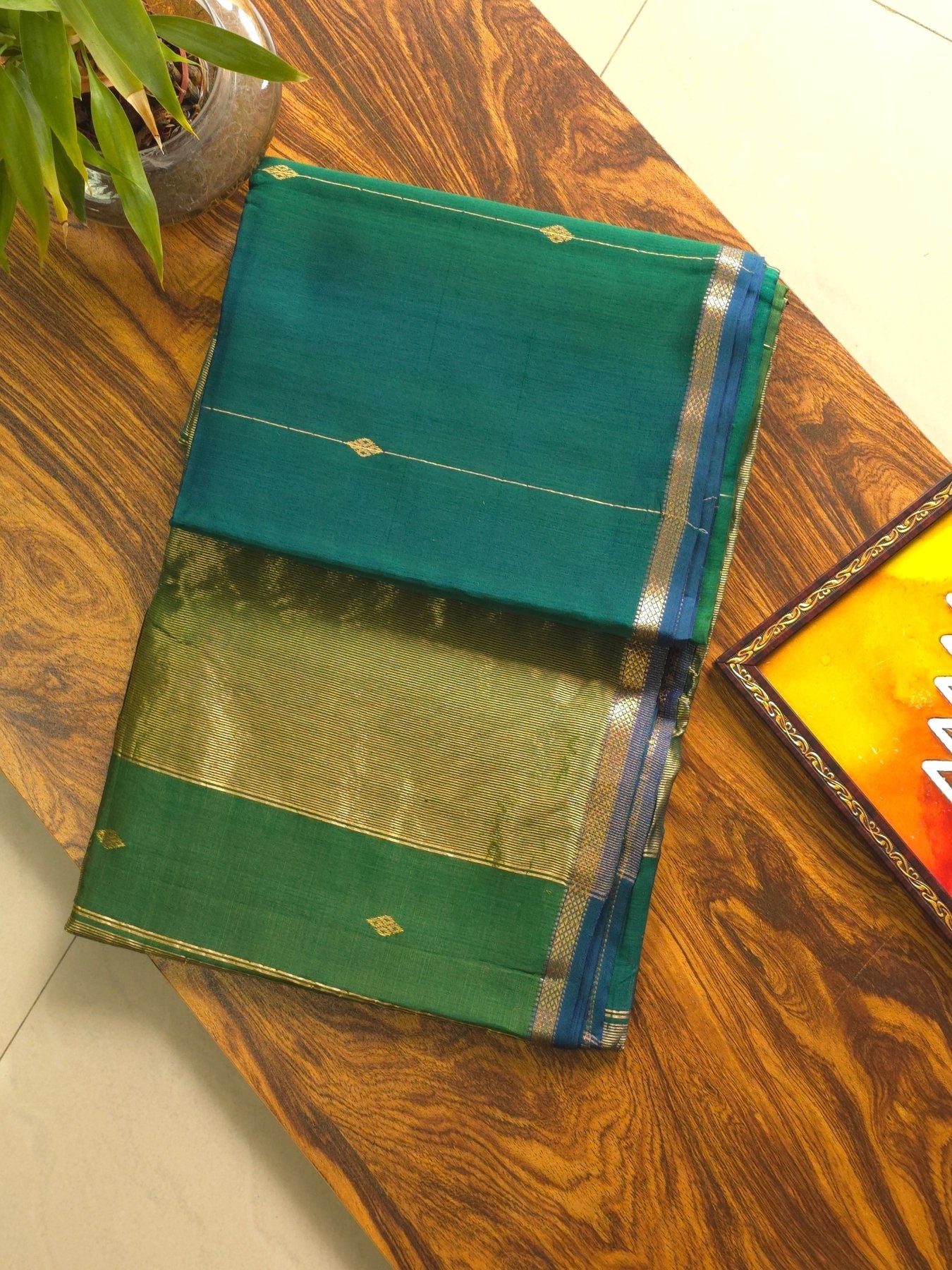 Harita (Dual Tone) - Pure Silk Cotton Saree