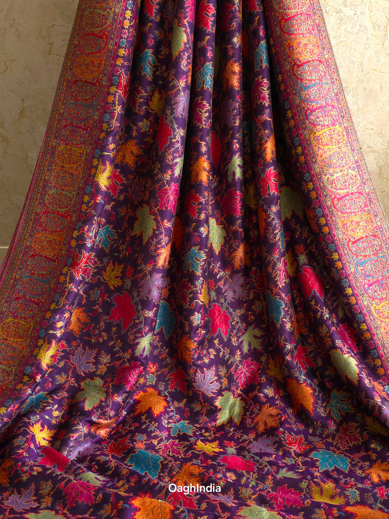 Eshal - Purple : Authentic Kashmiri Kani Saree