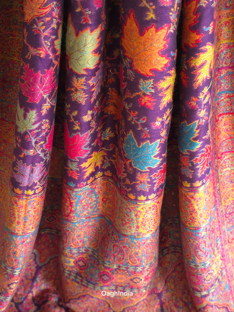 Eshal - Purple : Authentic Kashmiri Kani Saree