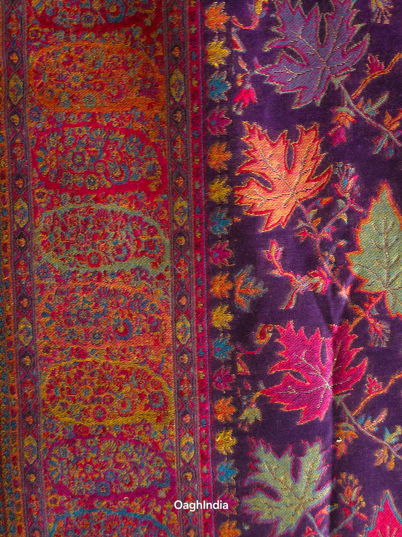 Eshal - Purple : Authentic Kashmiri Kani Saree