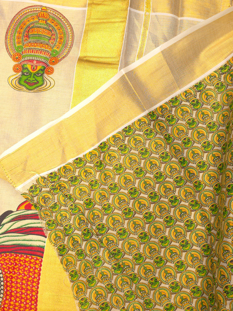 Kathakali : Traditional Onam Saree From Kerala