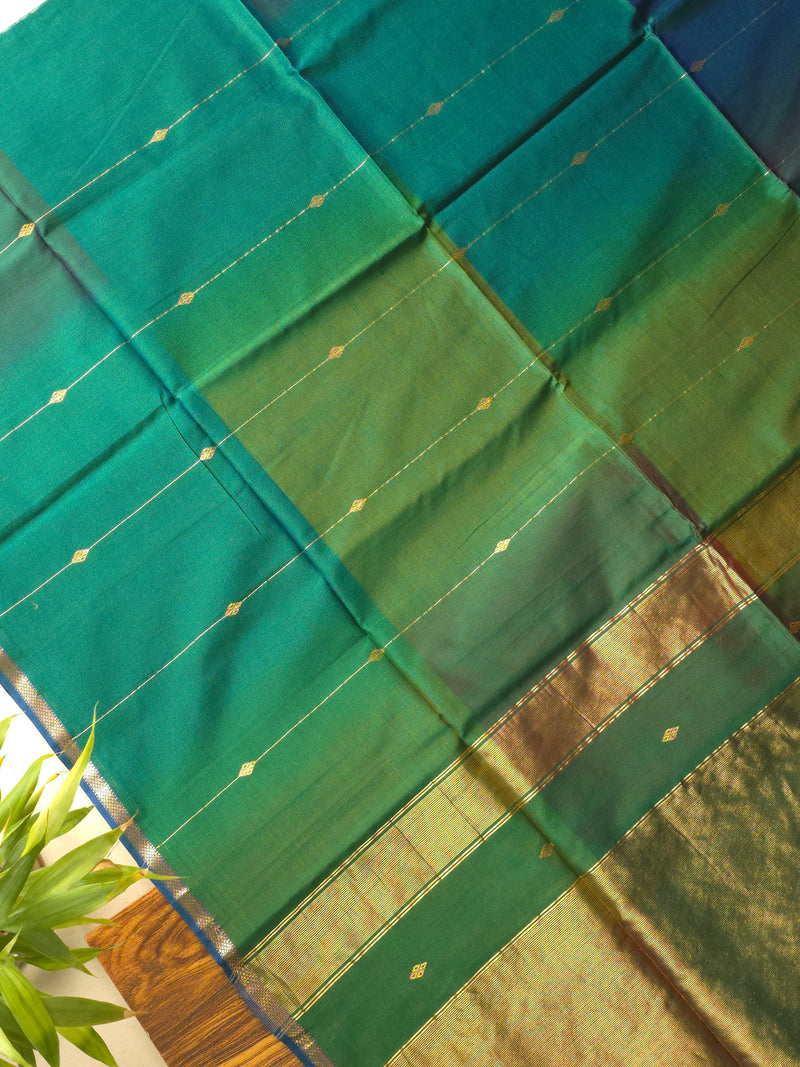 Harita (Dual Tone) - Pure Silk Cotton Saree