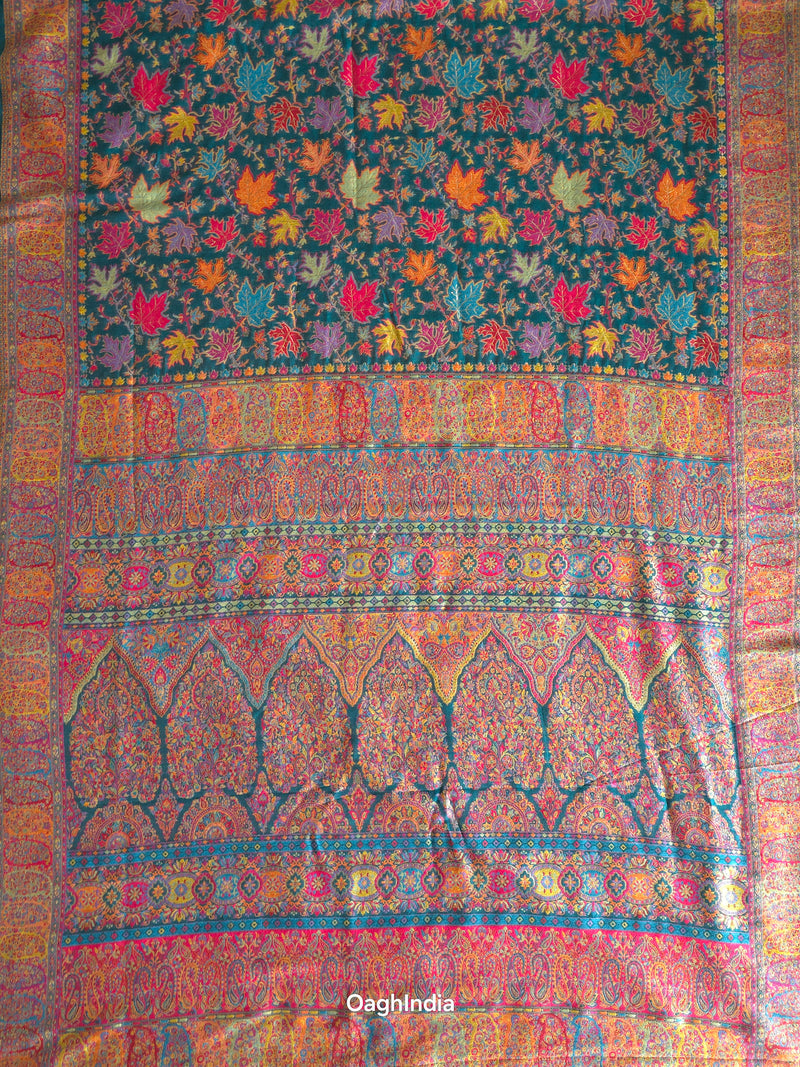 Eshal - Green: Authentic Kashmiri Kani Saree