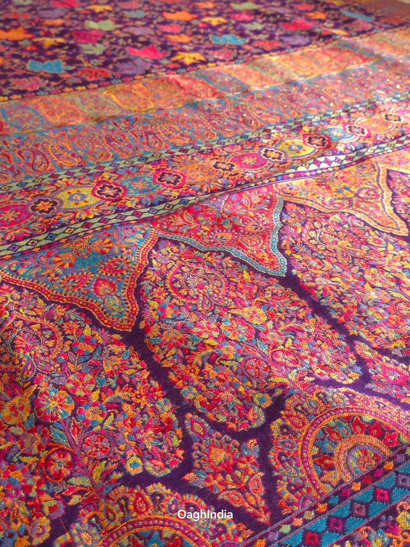 Eshal - Purple : Authentic Kashmiri Kani Saree