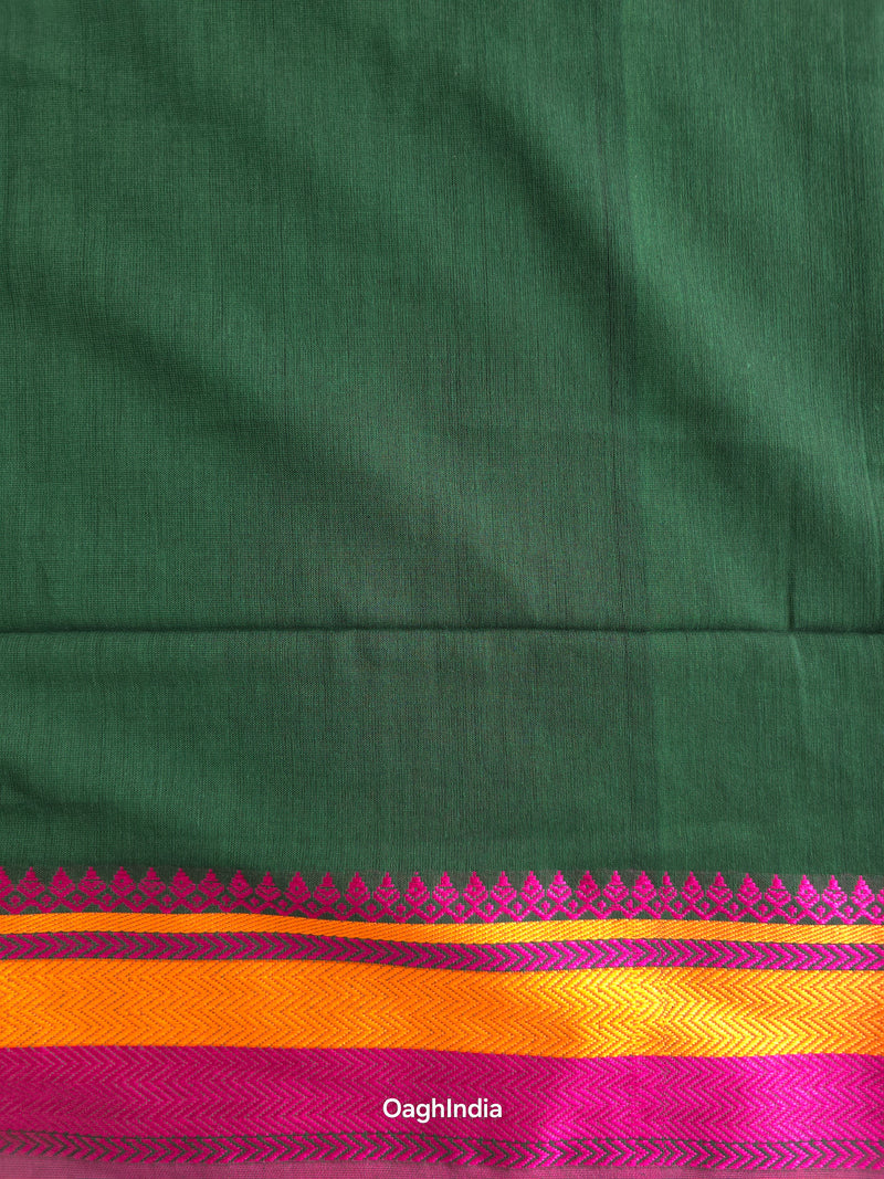 Rainy Forest : Pure Cotton Handloom Saree