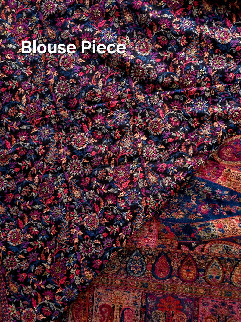 Kong Posh (New Moon): Authentic Kashmiri Saree