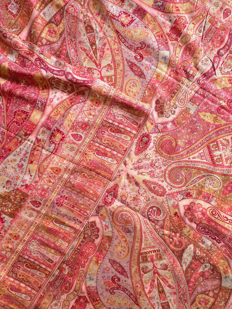 Kong Posh (Blush Pink): Authentic Kashmiri Saree