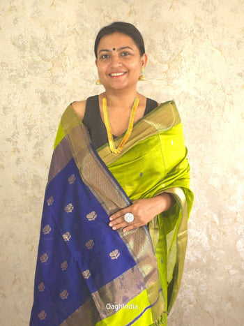 Maheshwar - Pure silk cotton maheshwari sarees image