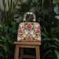 The SoBo Tote - Yellow | Embroidered Velvet Floral Tote for Women