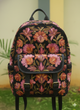 Soni - Kashmiri Backpack – Black | Velvet Floral Embroidered Backpack for Women