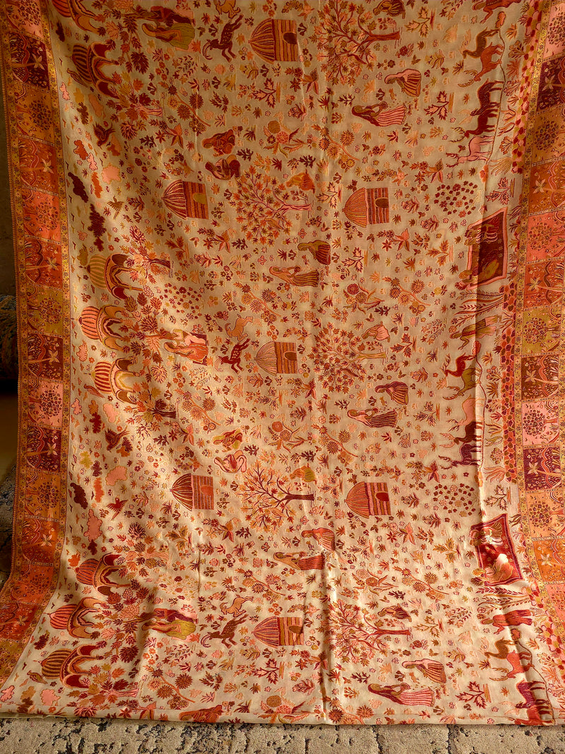 Tree of Life (Dusk) : Authentic Kashmiri Kani Saree