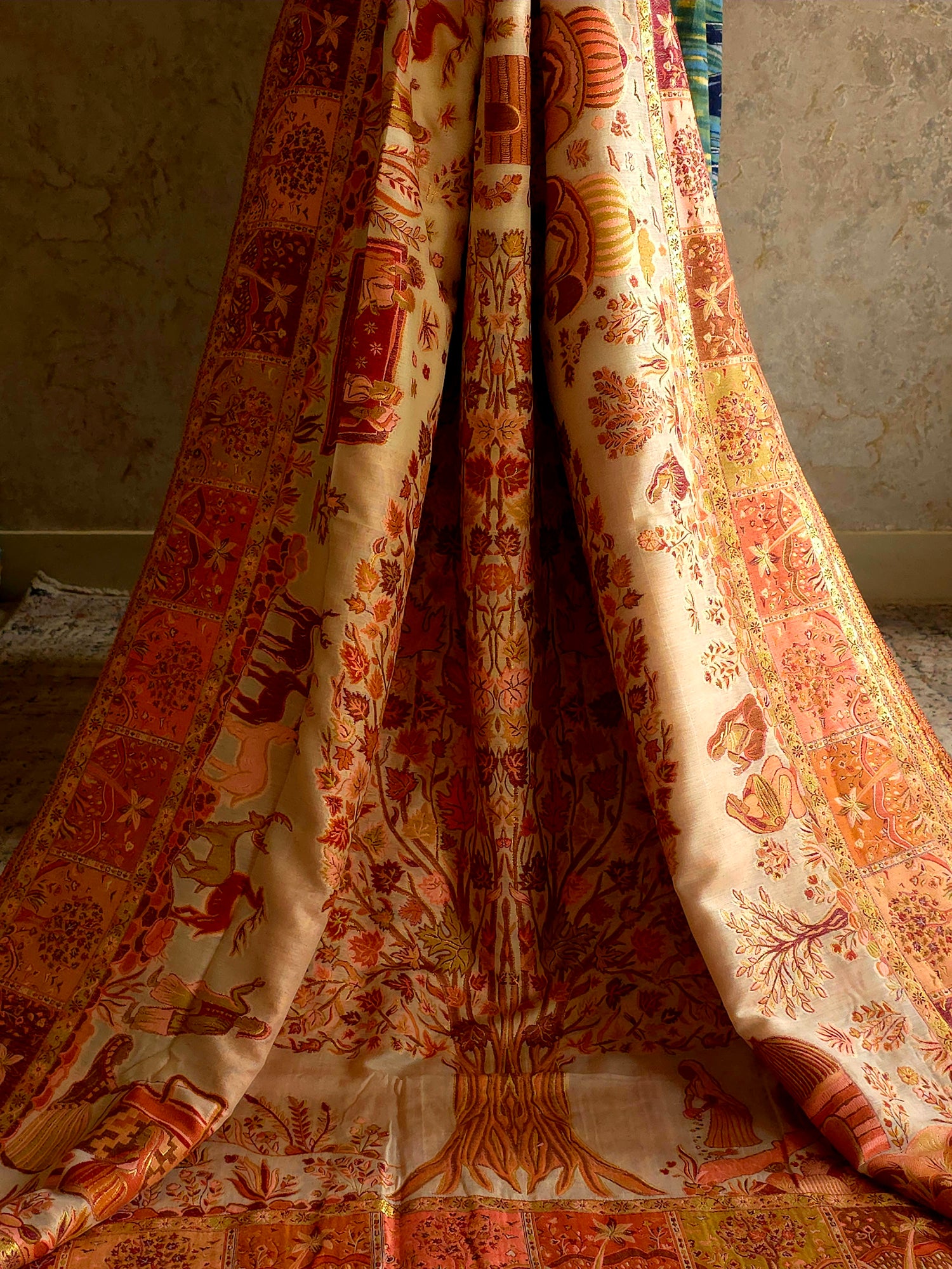 Tree of Life (Dusk) : Authentic Kashmiri Kani Saree