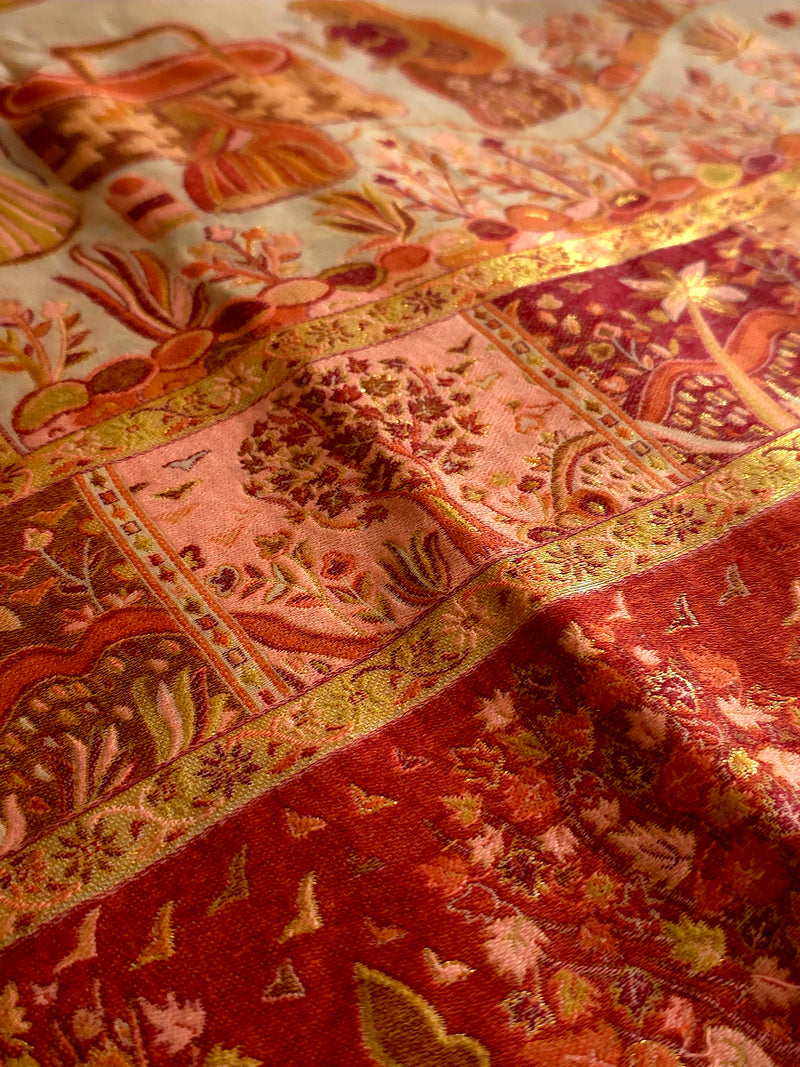 Tree of Life (Dusk) : Authentic Kashmiri Kani Saree