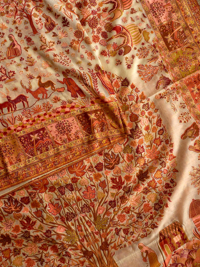Tree of Life (Dusk) : Authentic Kashmiri Kani Saree