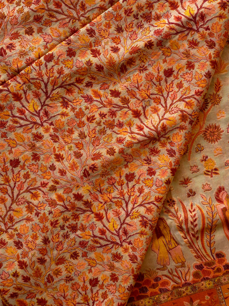 Tree of Life (Dusk) : Authentic Kashmiri Kani Saree