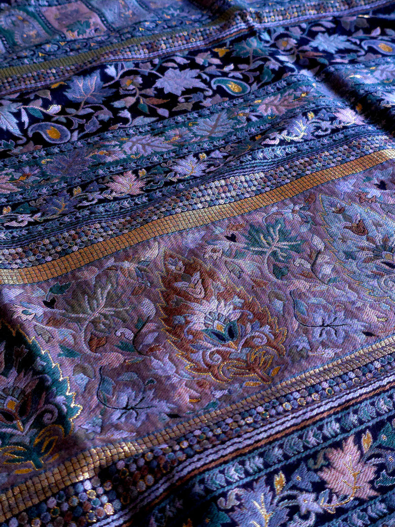 Parijat - Monochrome : Kashmiri Heritage Saree
