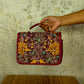 Kashmiri Tote Bag – Maroon | Velvet Floral Tote for Women