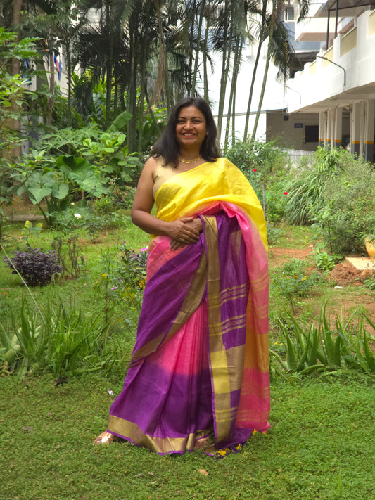 Nivaah - Authentic Bhagalpur Linen Saree