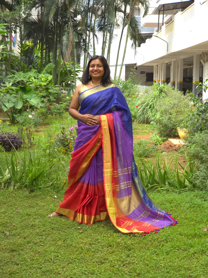Pravaah - Authentic Bhagalpur Linen Saree