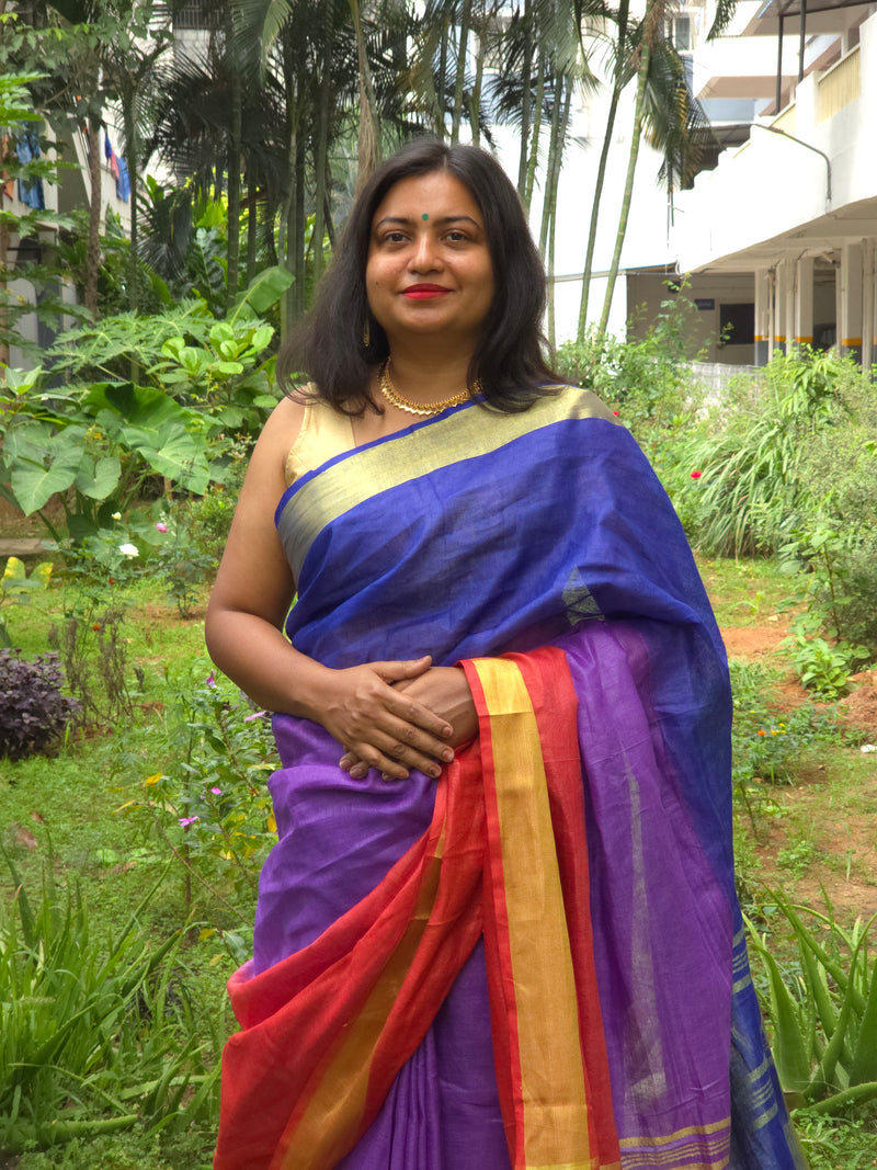 Pravaah - Authentic Bhagalpur Linen Saree