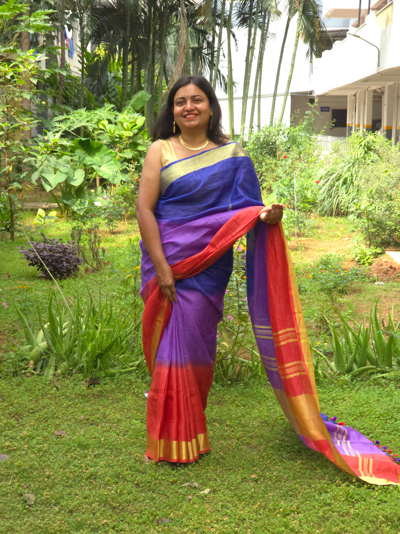 Pravaah - Authentic Bhagalpur Linen Saree