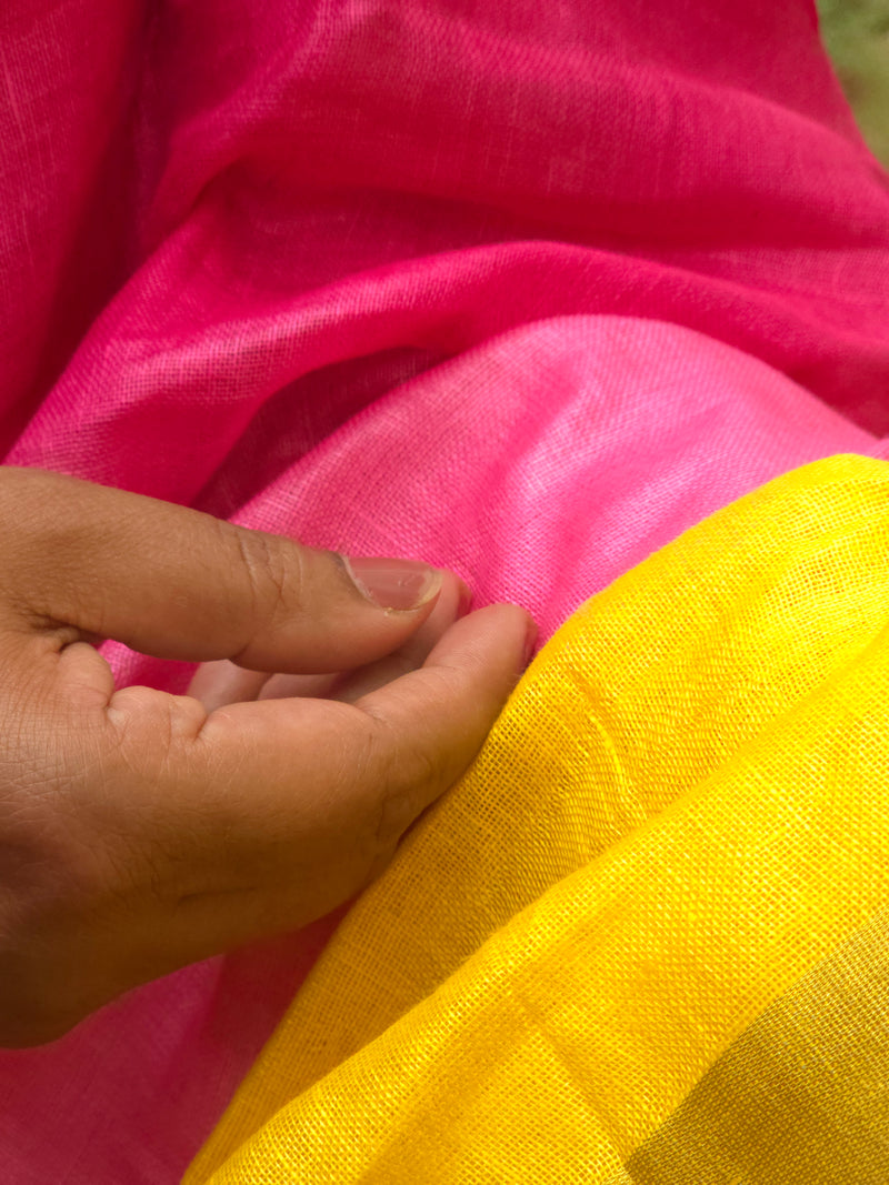 Samagam - Authentic Bhagalpur Linen Saree