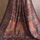Parijat - Maroon Monochrome : Authentic Kashmiri Saree