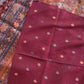 Parijat - Maroon Monochrome : Authentic Kashmiri Saree