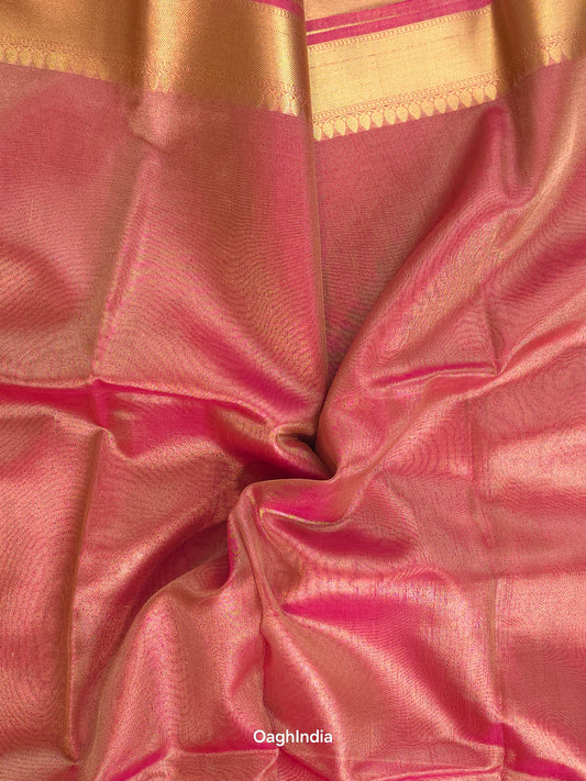 Kora Tissue Banarasi Blouse Piece Magenta