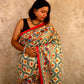 Mithila : Pure Silk Hand Painted Madhubani Art Saree (Silk Mark)