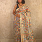Bhoomija : Pure Silk Hand Painted Madhubani Art Saree (Silk Mark)