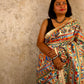 Bhoomija : Pure Silk Hand Painted Madhubani Art Saree (Silk Mark)