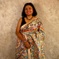 Bhoomija : Pure Silk Hand Painted Madhubani Art Saree (Silk Mark)