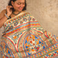 Bhoomija : Pure Silk Hand Painted Madhubani Art Saree (Silk Mark)
