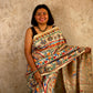 Bhoomija : Pure Silk Hand Painted Madhubani Art Saree (Silk Mark)