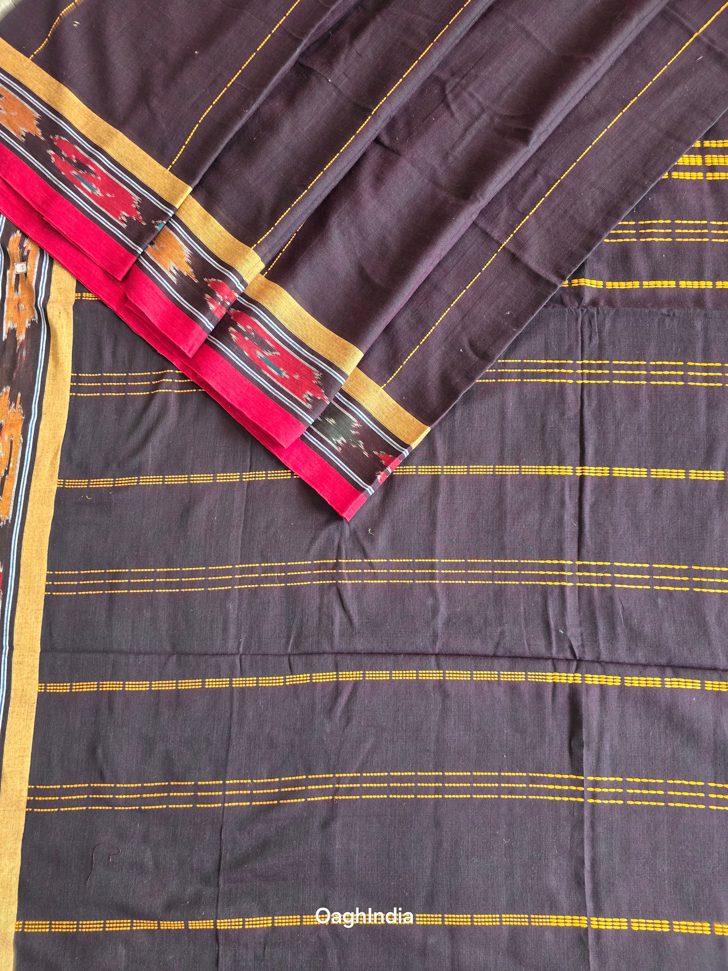 Chikoo : Pure Cotton  Handloom Saree
