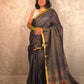 Rakhadi Resham |  Handloom Cotton Saree with Muniya Zari & Tissue Pallu