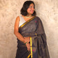 Rakhadi Resham |  Handloom Cotton Saree with Muniya Zari & Tissue Pallu