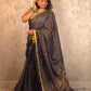 Rakhadi Resham |  Handloom Cotton Saree with Muniya Zari & Tissue Pallu