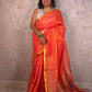 Narangi Narayani |  Handloom Cotton Saree with Muniya Zari & Tissue Pallu