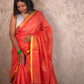 Narangi Narayani |  Handloom Cotton Saree with Muniya Zari & Tissue Pallu